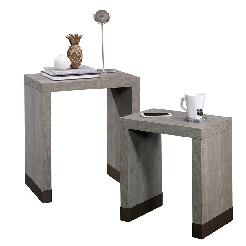 23.81'' Tall Sled Nesting Tables One Small and One Large Table Create A Space-Saving Storage Solution that is Perfect for Any Room