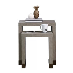 Tylor 23.81'' Tall 2 Piece Sled Nesting Tables Small and Large Perfect for Any Room