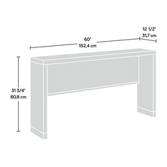 Tylor 60'' Console Table Powder Coated Metal End Caps Strong and Lightweight