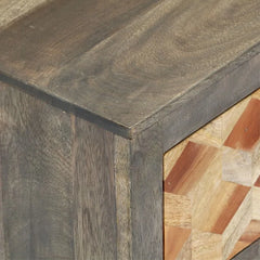 Tyra 19.7'' Tall 2 - Drawer Solid Wood Bachelor's Chest in Gray/Brown