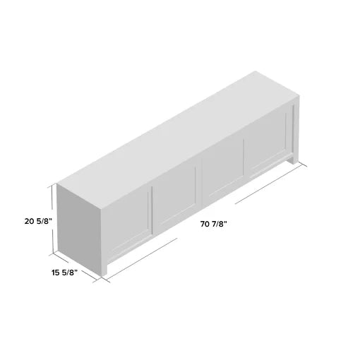 Black Tyree TV Stand for TVs up to 78" Offers Plenty of Spare Storage