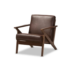 27.95'' Wide Lounge Chair Solid Wood Vintage Style Lounge Chair Durable Rubberwood