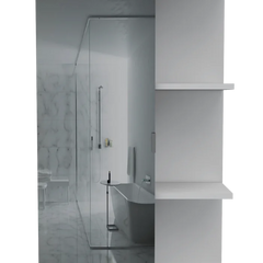 White Urano 1 - Door Mirrored Accent Cabinet Modern Style Plenty of Storage