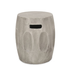 Contemporary Lightweight Concrete Accent Side Table 15.75"W x 15.75"D x 18.00"H Offer An Artful Look for your Outdoor Space with Stunning Aesthetics