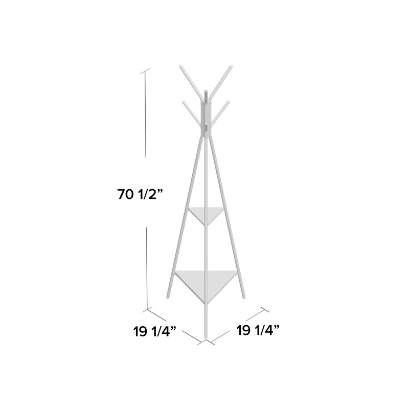Rustic Brown 19.3 Wide Freestanding Coat Rack with Storage div class aod buynow div Inhomelivings