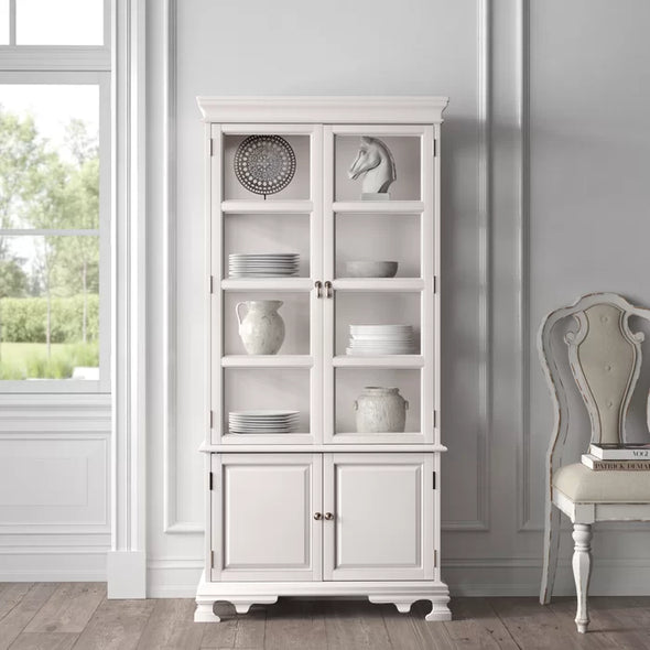 Valerie 34.25'' Wide China Cabinet with Lighting Classic Style with this Elegant China Cabinet