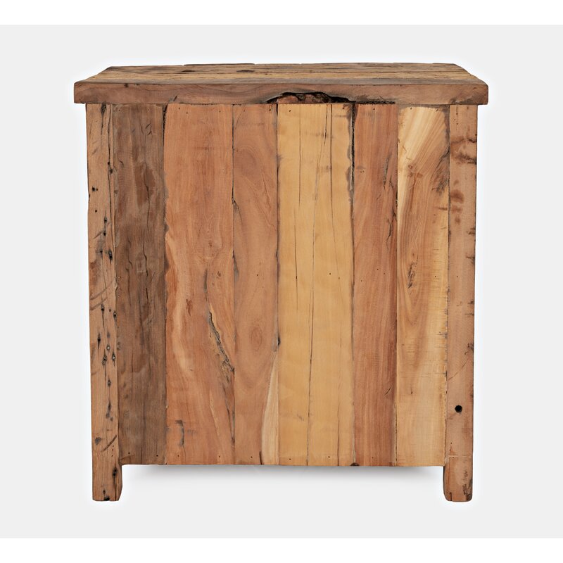33'' Tall Solid Wood 2 - Door Accent Cabinet Bring Functional Storage with Style to Any Room in your Home Solid Iron Handles, and A Spacious Shelf