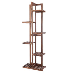 6 Shelving Vanalstyne Rectangular Multi-Tiered Solid Wood Plant Stand