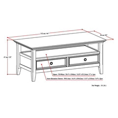Varonique Solid Wood Coffee Table with Storage Provide Ample Storage