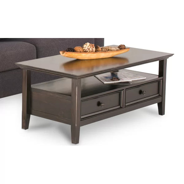 Varonique Solid Wood Coffee Table with Storage Provide Ample Storage
