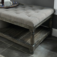 Upholstered Shelves Storage Bench Perfect Bench for A Living Room or Entryway