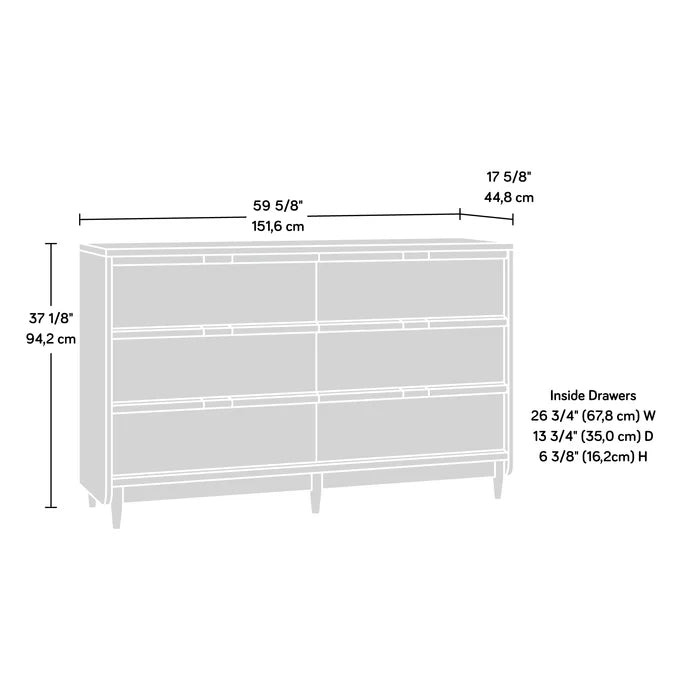 Verlin 6 Drawer 59.69'' W Double Dresser