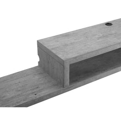 Stone Gray Floating TV Stand for TVs up to 78" Bring Asymmetrical Style to your Living Room with this Floating TV Stand