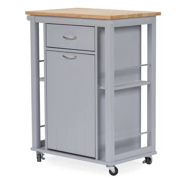 Solid Wood Vidath 25.5'' Wide Rolling Kitchen Cart Perfect for Kitchen Room