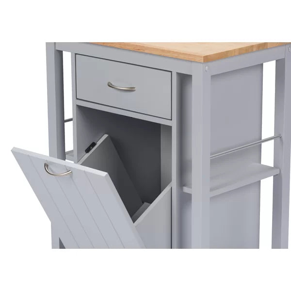 Solid Wood Vidath 25.5'' Wide Rolling Kitchen Cart Perfect for Kitchen Room
