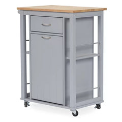 Solid Wood Vidath 25.5'' Wide Rolling Kitchen Cart Perfect for Kitchen Room
