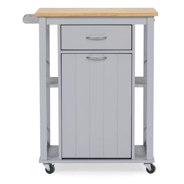Solid Wood Vidath 25.5'' Wide Rolling Kitchen Cart Perfect for Kitchen Room