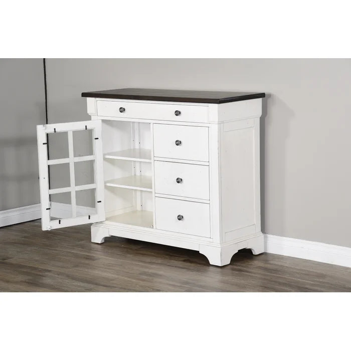 46'' Wide 4 Drawer Server Solid Manufactured Wood Perfect Organize