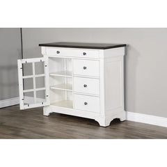 46'' Wide 4 Drawer Server Solid Manufactured Wood Perfect Organize
