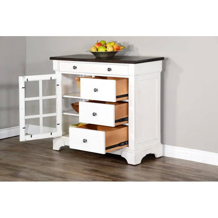 46'' Wide 4 Drawer Server Solid Manufactured Wood Perfect Organize