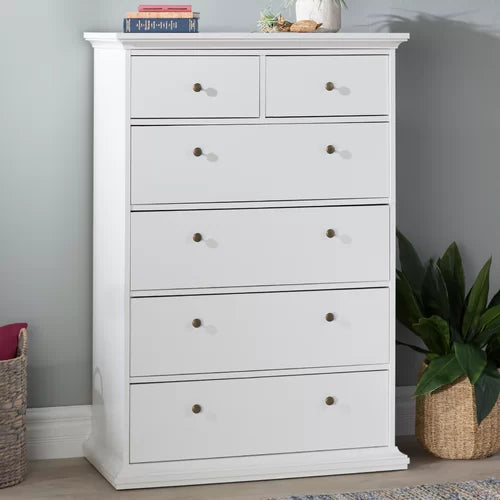 Vilnius 6 Drawer 37.87'' W Chest Neutral Finish and Traditional Design