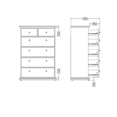 Vilnius 6 Drawer 37.87'' W Chest Neutral Finish and Traditional Design