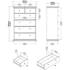 Vilnius 6 Drawer 37.87'' W Chest Neutral Finish and Traditional Design