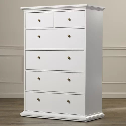 Vilnius 6 Drawer 37.87'' W Chest Neutral Finish and Traditional Design