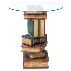 Vintage Bookends 20.5'' Tall Glass Solid End Table