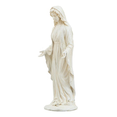 Virgin Mary Outdoor Garden Statue - White Bless your home with this Mary statue. The Mary