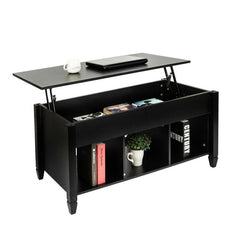 Wachusett Lift Top 4 Legs Simplistic Coffee Table with Storage Large Hidden Storage