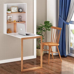 Wall Mounted Table Folding Desk Folding Desk Perfect for Compact Space Manufactured Solid Wood