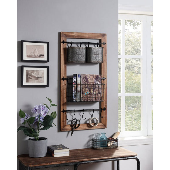 Wall Organizer Rustic Wood Framed Organizer Helps you Designate One Place in your Home