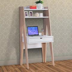 Wallin Leaning/Ladder Desk Elegant Computer Desk Two Spacious Open Shelves