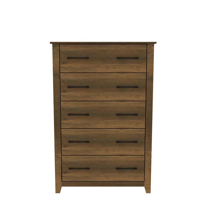 Knotty Oak Walter 5 Drawer 30.7'' W Chest Clean Lined Frame is Made from Engineered Wood