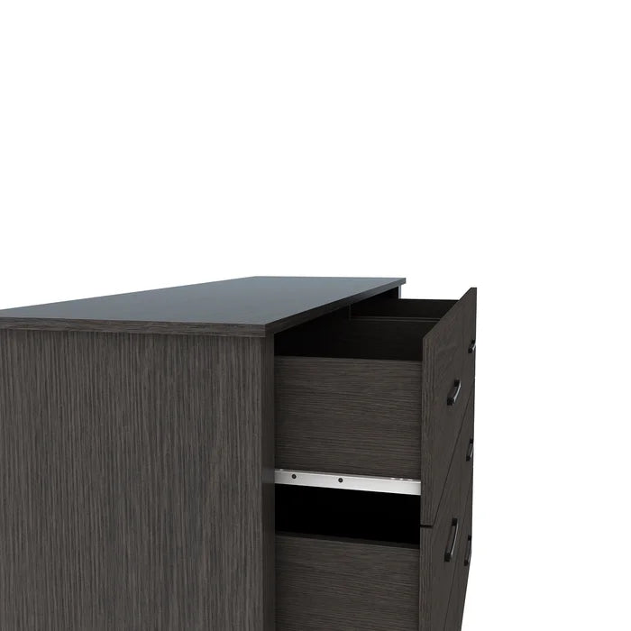 Dark Gray Oak Walter 6 Drawer 46.5'' W Double Dresser Clean Lined Frame