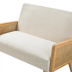 Linen Warlick Loveseat Solid Wood to Create a Natural and Comfortable