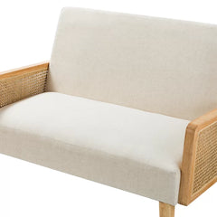 Linen Warlick Loveseat Solid Wood to Create a Natural and Comfortable
