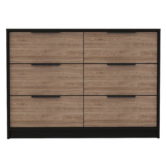 Black Wengue Wattsburg 4 Drawer 47.2'' W Double Dresser Modern Design