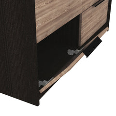 Black Wengue Wattsburg 4 Drawer 47.2'' W Double Dresser Modern Design