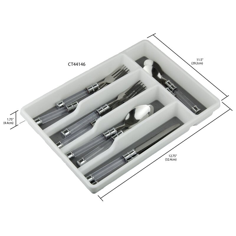 1.8" H x 11.43" W x 12.5" D Flatware & Kitchen Utensils Drawer Organizer