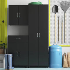 Black 3-Piece Garage Storage Cabinet System Perfect For Organize
