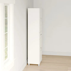 White Springboro 75" H x 23" W x 15" D Storage Cabinet Upper and A Lower Storage Compartment