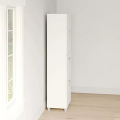 White 75" H x 23" W x 15" D Storage Cabinet Adjustable Shelving Perfect For Organize