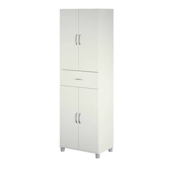 White Springboro 75" H x 23" W x 15" D Storage Cabinet Upper and A Lower Storage Compartment
