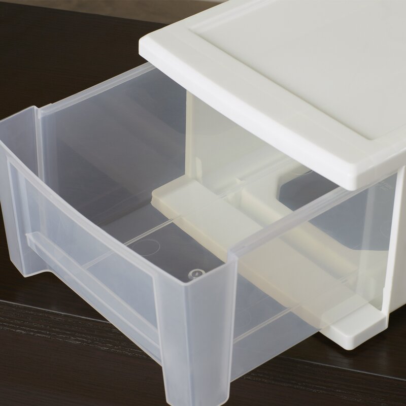 Basics Stackable Multiple Drawer Easy Open Storage Drawers Set of 4