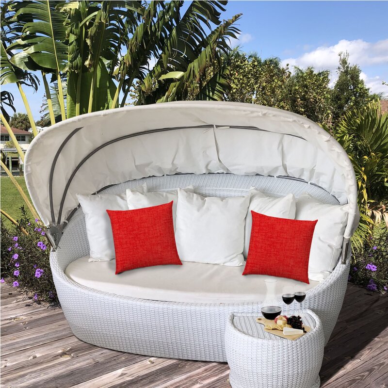 Weave Outdoor Square Pillow Cover & Insert High Quality Designer Fabrics