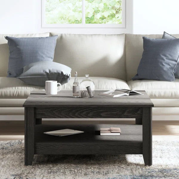Dark Gray Oak Weddel 34.8'' Console Table Perfect for Living Room