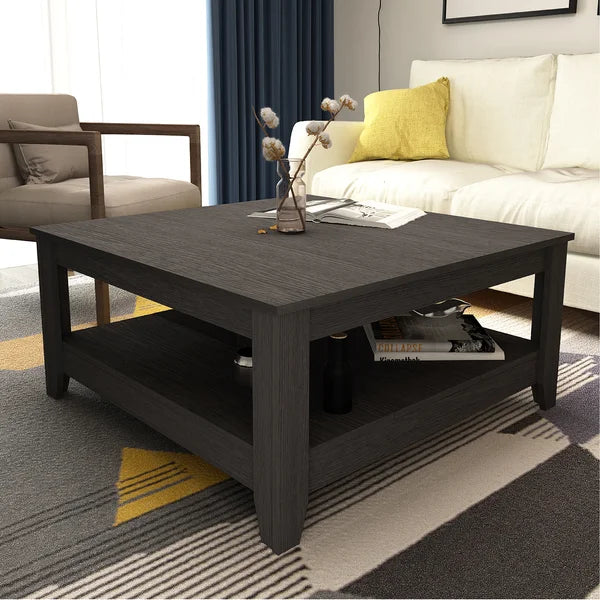 Dark Gray Oak Weddel 34.8'' Console Table Perfect for Living Room