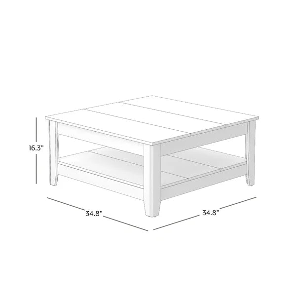 Dark Gray Oak Weddel 34.8'' Console Table Perfect for Living Room